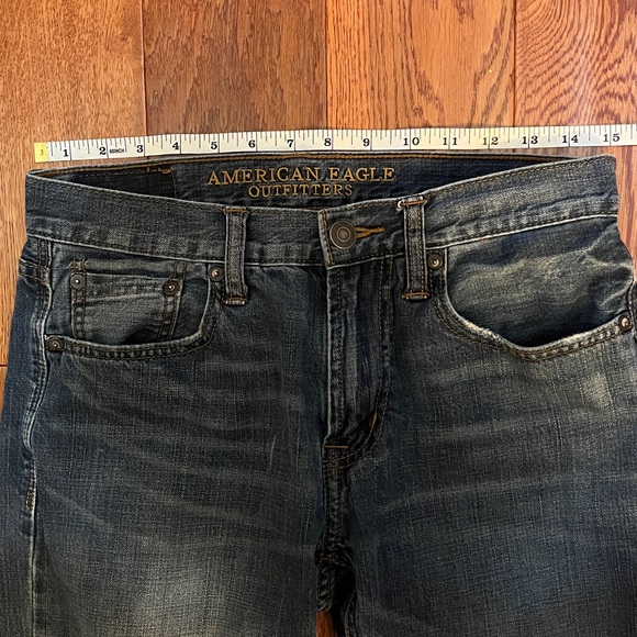 American Eagle Outfitters Blue Straight Jeans no stretch - Picture 5 of 9
